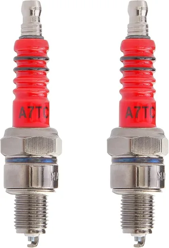 Vista 6 de Bujía A7TC compatible con GY6 50cc-70cc 90cc 110cc 125cc 140cc 150cc 160cc motocicleta ATV Quad Scooter Go Kart ciclomotor Mini Chopper Buggy Pit