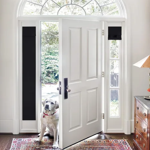 Vista 40 de Pony Dance Cortinas de puerta de luz lateral para puerta delantera, persianas opacas con aislamiento térmico para puerta francesa, privacidad