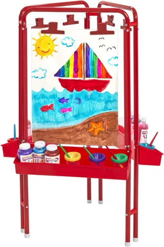 Vista 11 de Colorations - 2WAPE - Caballete de panel acrílico ajustable de 2 vías para interiores y exteriores para niños