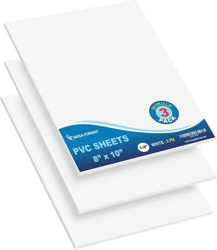 Vista 110 de Mega Format Hojas de plástico de PVC expandido – Hoja negra rígida de 5 x 7 pulgadas para manualidades, señalización y exhibiciones – Sintra