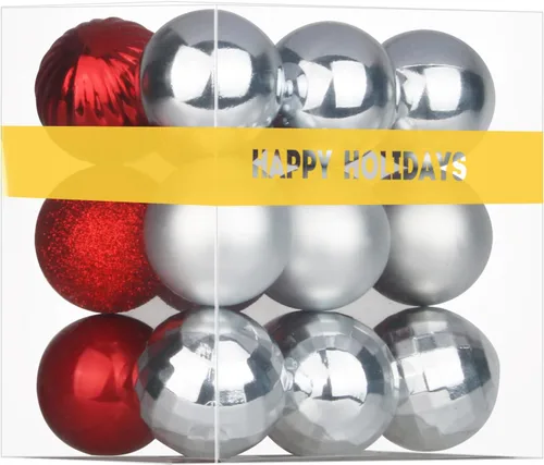 Vista 47 de Bolas pequeñas de Navidad doradas de 1.6 pulgadas, adornos de decoración para árbol de Navidad, bolas colgantes inastillables para decoraciones