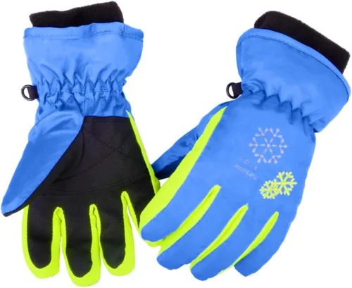 Azarxis - Guantes de esquí para niños, de invierno, cálidos, impermeables para nieve, snowboard, trineo