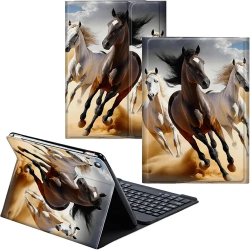 Vista 52 de Funda para Samsung Galaxy Tab S6 Lite 2022/2020 Teclado inalámbrico desmontable y cubierta de cuero PU Funda protectora para Samsung Galaxy Tab S6