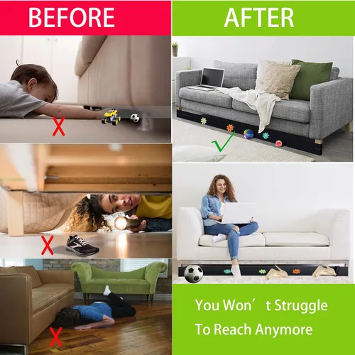 Vista 5 de Tapón de juguete de 3 pulgadas debajo del sofá, bloqueador debajo del sofá para mascotas, bloqueador de juguetes para debajo del sofá, parachoques