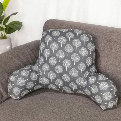Vista 8 de Almohada de lectura estampada bohemia con brazos de apoyo, almohada suave para descansar en la cama, cojín de apoyo para la espalda para niños que