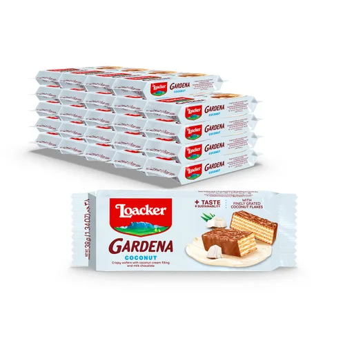 Vista 9 de Loacker Gardena - Barritas de obleas crujientes cubiertas de chocolate con leche prémium con relleno de crema de chocolate, paquete de 25 aperitivos