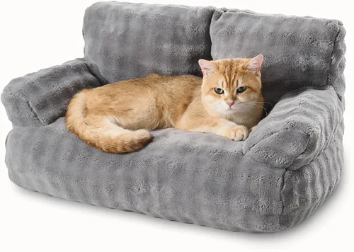 Vista 9 de Sofá cama para gatos, bonito sofá para mascotas para gatos de Púrpura (Dusty Purple)