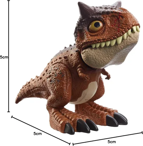 Vista 7 de Mattel Jurassic World Camp Cretácicos Figura de acción, dinosaurio Chompin’ Carnotaurus Toro juguete con mordiscos y otro movimiento