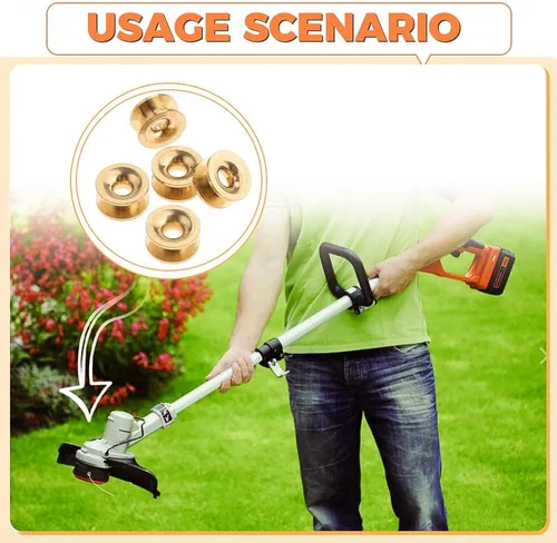 Vista 4 de 5 ojales de cabeza para recortadora de césped, piezas de repuesto para recortadora de cuerdas, accesorios universales compatibles con Troy-Bilt