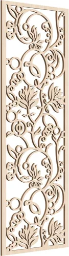 Vista 66 de Ekena Millwork WALW10X25X0250CAPCH Paneles de pared de madera con calado decorativo caspio, 9 3/8 pulgadas de ancho x 24 3/8 pulgadas de alto, cereza