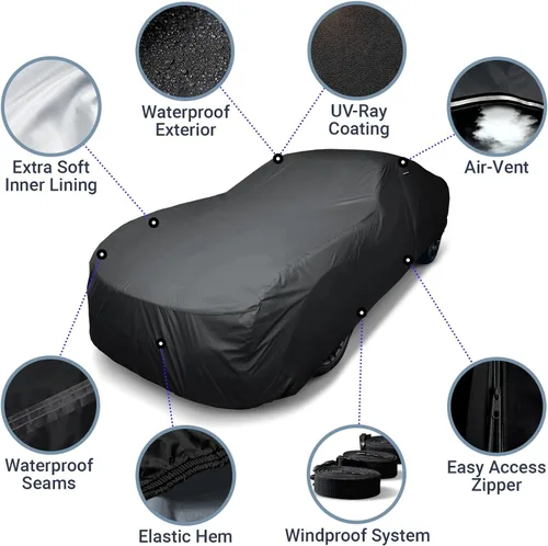 Vista 4 de iCarCover Funda de automóvil personalizada de alta calidad para Ford 1940-1948 de 2 puertas, 4 puertas, resistente, impermeable, para todo