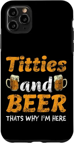 Vista 13 de Titties And Beer Thats Why I'm Here - Funny Gift for Beer Lovers Case for iPhone 16