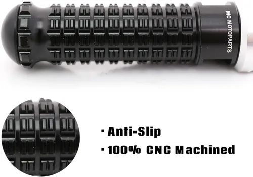 Vista 3 de MCMOTOPARTS M-PRO Passenger Rear Footpegs Foot Pegs Black Compatible with Scrambler 1100 Sport PRO 2020-2021 20 21