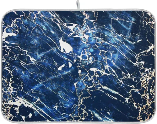 Vista 19 de Tapete de secado de platos súper absorbente, tapete de microfibra de secado rápido, 16 x 18 pulgadas, almohadilla de secado de platos de cocina