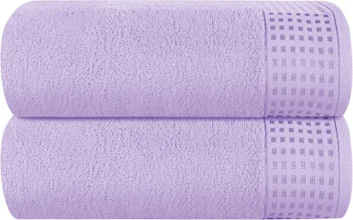 Vista 42 de GLAMBURG Juego de 2 toallas de baño de gran tamaño 100% algodón de 28 x 55 pulgadas, ultra suaves, altamente absorbentes, compactas, de secado