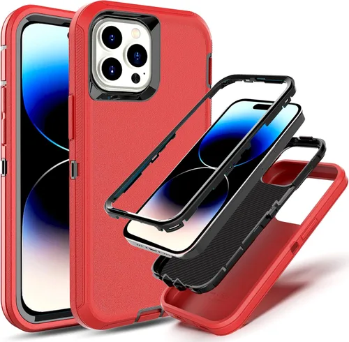 Vista 18 de YmhxcY para iPhone 12 mini / 13 mini Funda a prueba de golpes, caídas y polvo 3-en-1 Funda de protección resistente para teléfono 5.4" Funda