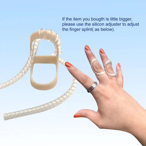 Vista 5 de Férula ovalada para dedo, 8 unidades, férulas para dedos para artritis, dedo de mazo, férula de dedo gatillo, hipermovilidad (EDS) dedo