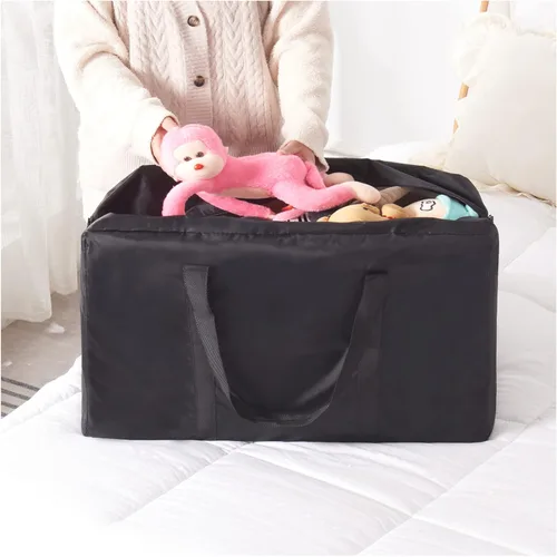 Vista 9 de SANSAM Bolsa de mudanza extra grande y resistente, bolsa de lona impermeable con cremalleras, bolsas de tela Oxford para viajes, dormitorio