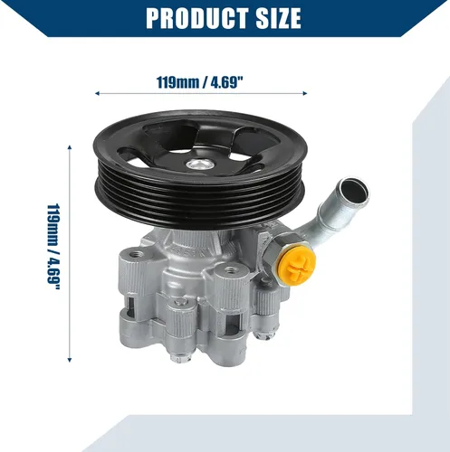 Vista 5 de No.4782524AF - Conjunto de bomba de dirección asistida para Dodge Challenger 2009-2010 para Dodge Charger 2006-2010, bomba de asistencia eléctrica