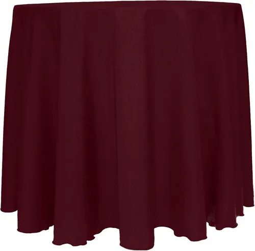 Vista 68 de Ultimate Textile Mantel redondo reversible Shantung Satin Majestic de 114 pulgadas, color verde cazador