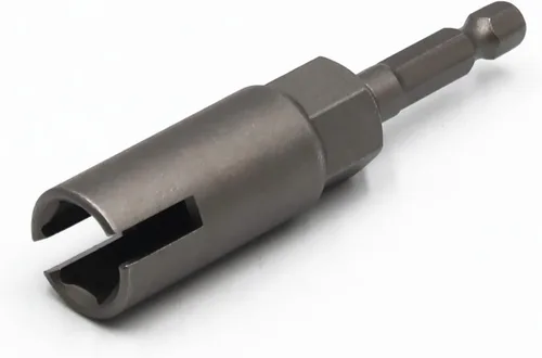Vista 5 de 1 pieza de destornillador profundo de tuerca de ala, 1/4" de vástago hexagonal con ranura para tuerca de ala, herramienta de enchufe de tuerca