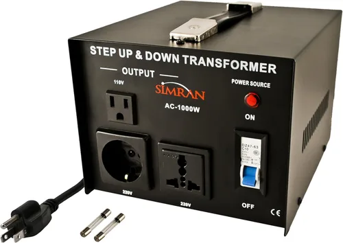 Vista 7 de Simran AC-100, transformador elevador/reductor de tensión 110 V/220 V