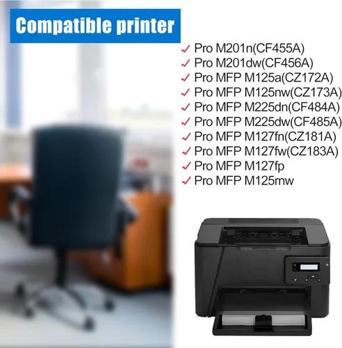 Vista 2 de Paquete de 2 cartuchos de tóner negro 83A CF283A con chip 83A CF283A compatible con CF283A, repuesto para HP Pro M201n M201dw MFP M125a MFP M125nw