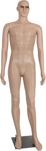 Vista 2 de SHAREWIN - Maniquí masculino de cuerpo completo ajustable, forma de torso para vestido con base de metal, 73 pulgadas