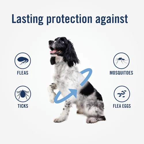Vista 5 de PetArmor Plus Collar antipulgas y garrapatas para perros, mata pulgas y garrapatas, protección duradera durante 6 meses, resistente al agua