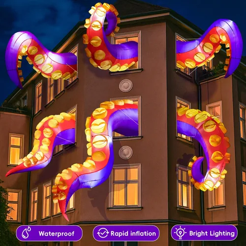 Vista 21 de Max Fun 7FT Halloween Inflatables Pumpkin Decorations with LED Build-in Halloween Yard Decoration Blow Up Inflatables for Outdoor Indoor Garden Lawn