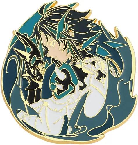 Broche de pines esmaltados de la serie de juegos, colección de pines de solapa de metal para cosplay, anime Genshin Merch Keqing Xiao exquisitos