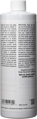 Vista 3 de Seachem Acondicionadores de agua para acuarios Prime and Stability (8.5 fl oz + 16.9 fl oz)