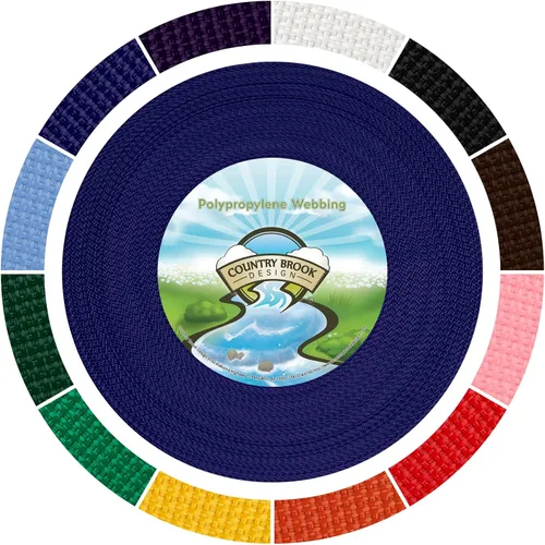 Vista 5 de Country Brook Design - Correa de polipropileno (Polypro) de 1/2 pulgada Azul bebé