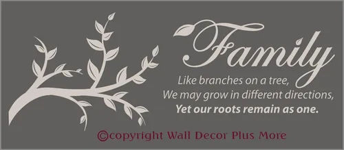 Vista 9 de Pegatina de vinilo para pared, diseño de ramas en un árbol, color beige