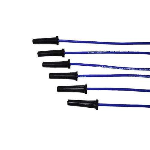 Vista 5 de A-Team Performance Juego de cables de bujía de silicona de 8.0 mm - Botas negras de 90 grados para distribuidor HEI - Incluye herramienta