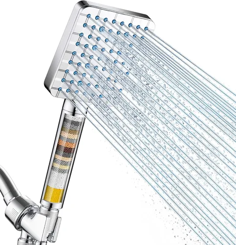 Vista 15 de Cobbe Cabezal de ducha filtrado con portátil, suavizante de agua para agua 1. Cromo