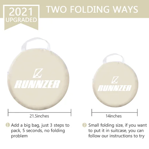 Vista 6 de L RUNNZER Tienda de campaña de seguridad para cuna, toldo desplegable para cuna para evitar que el bebé salga, mosquitera con marco resistente