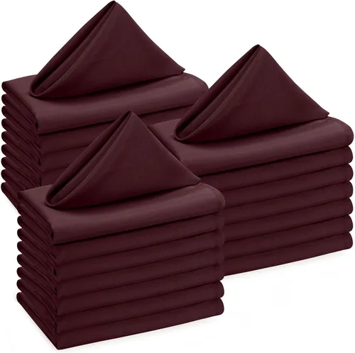 Vista 46 de Utopia Home Paquete de 24 servilletas de tela de 20 x 20 pulgadas, servilletas de cena 100% poliéster con bordes dobladillos, servilletas lavables