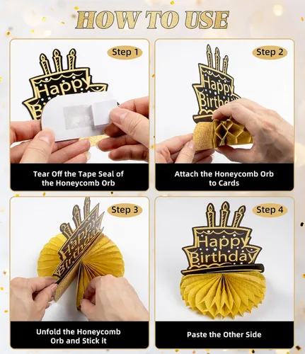 Vista 7 de 9 piezas de decoración de 40 cumpleaños para hombres y mujeres, decoraciones de mesa de feliz cumpleaños 40, decoraciones de mesa de cumpleaños