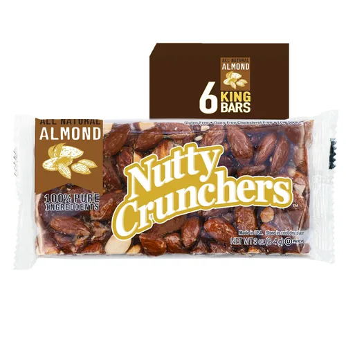 Vista 2 de Nutty Crunchers Barras grandes de ingredientes naturales (paquete variado (4 sabores), 12 barras King por caja)