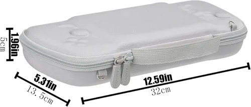 Vista 4 de Aenllosi Hard Travel Case for Hori Nintendo Switch Split Pad Pro Handheld Controller-White(Only Case)