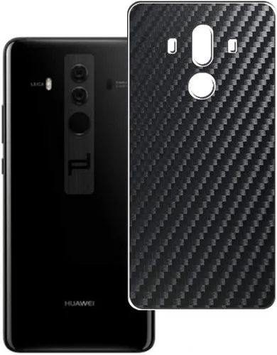 Paquete de 2 protectores de pantalla traseros, compatibles con PORSCHE DESIGN Huawei Mate 10, cubierta protectora de TPU de carbono negro (no vidrio