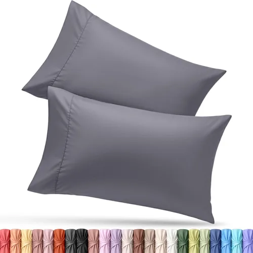 Vista 24 de Utopia Bedding - Juego de 4 fundas de almohada tamaño estándar, con cierre de sobre, tela de microfibra cepillada suave, resistentes al encogimiento