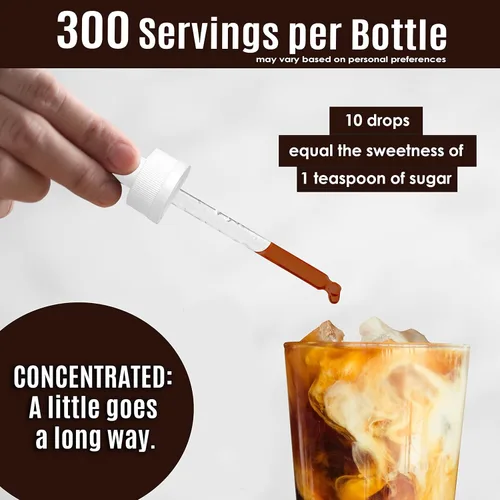 Vista 3 de Stevia Drops Coconut, Plain Natural, & Dark Chocolate Stevia Select Keto Coffee Sugar-Free Stevia Flavors Bundle (3) Pack