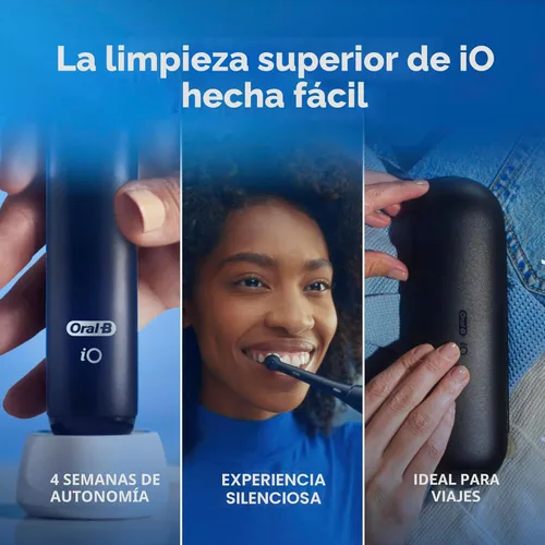Vista 2 de Oral-B Cepillo de dientes eléctrico recargable, iO Limited Simple Clean, 3 modos de limpieza, sensor de presión automático para proteger las encías