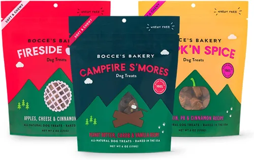 Vista 18 de Bocce's Bakery Campfire S'Mores Golosinas para Perros, golosinas diarias sin trigo, hechas con ingredientes reales, horneadas en EE.UU., galletas