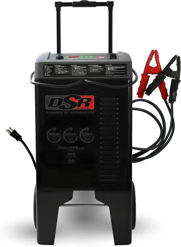 Schumacher Electric DSR ProSeries - Cargador de batería automático de 6 V / 12 V / 24 V y arrancador de motor - Arrancador de motor resistente de