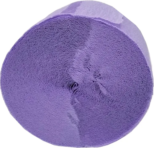 Vista 2 de K-Kraft Serpentinas de papel crepé morado fabricadas en Estados Unidos (violeta francés + dorado metálico)