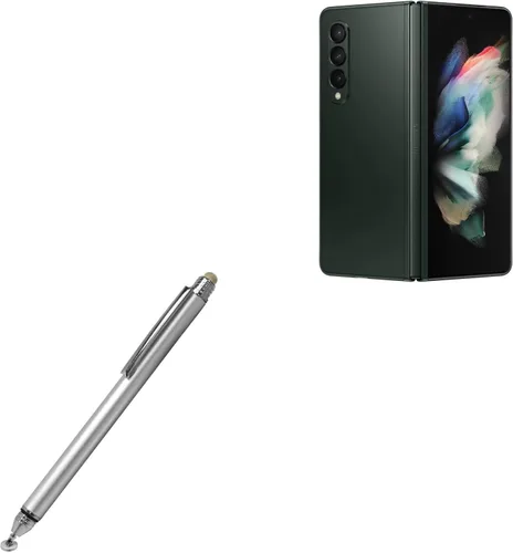 BoxWave Lápiz capacitivo compatible con Samsung Galaxy Z Fold 3, lápiz capacitivo DualTip, punta de fibra de disco con punta de disco, color