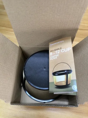 Vista 6 de Cesta de filtro reutilizable de 8 a 12 tazas con parte inferior cerrada para cafetera y cafetera MrCoffee – Reemplazo de filtro permanente